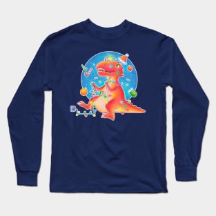 New year and christmas dinosaur Long Sleeve T-Shirt